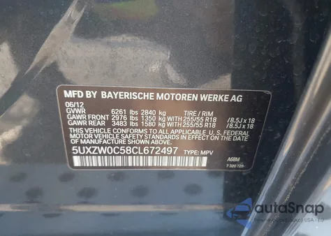 2012 BMW X5 xDrive35D from USA, damaged, VIN 5UXZW0C58CL672497
